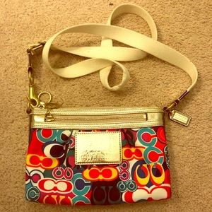 Coach multicolored crossbody purse
